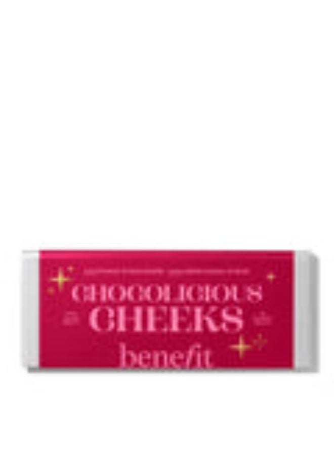 Chocolicious Cheeks TRAVEL-SIZE matte bronzer, soft neutral-rose blush & bright cherry-red blush Palette